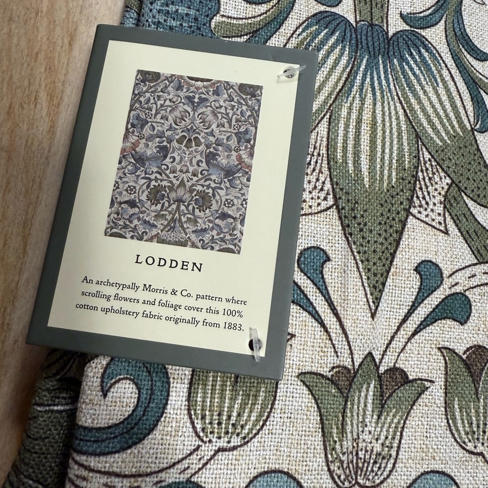 William Morris & Co. Floral Lodden 50”X 96” Window Curtains 2PC Set - Picture 3 of 5